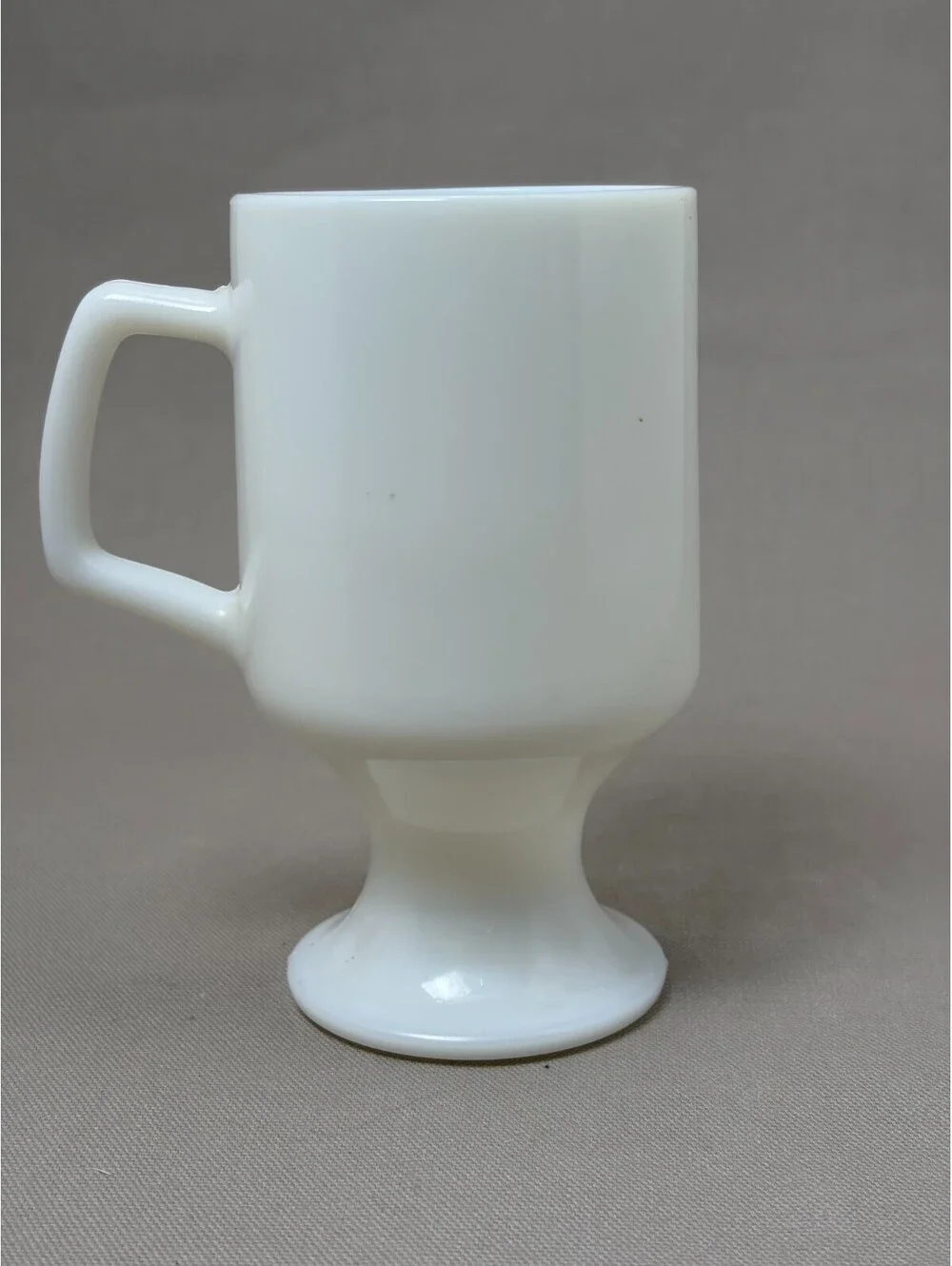Vintage Walt Disney World Grampa Footed Milk Glass Mug Pedestal Coffee Cup 8 oz